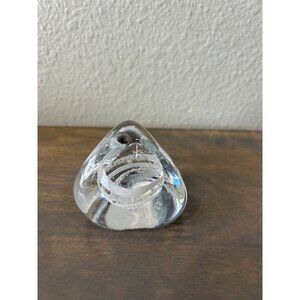 Caithness Scotland Art Glass Jubilee Pebble Paperweight Signed Great Condition
